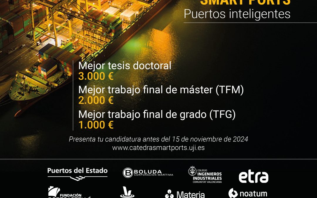 Abierto el plazo de presentación para los II Premios Cátedra Smart Ports