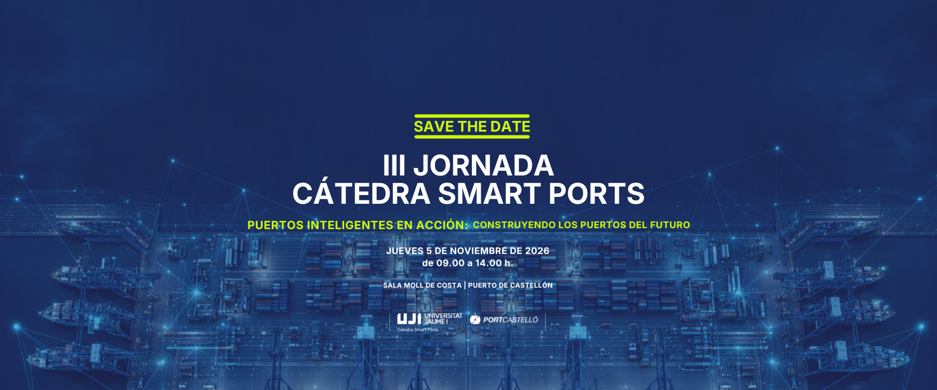 BANNER WEB III JORNADA CÁTEDRA SMART PORTS